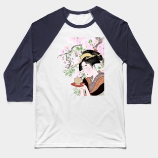 Japanese woodblock print Okita of the Teahouse Naniwa Baseball T-Shirt